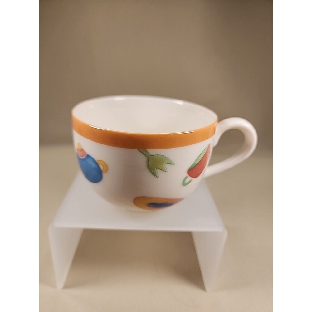 Villeroy & Boch Desco Citta Campagna Cup Only  Orange Rim Dinnerware Pattern